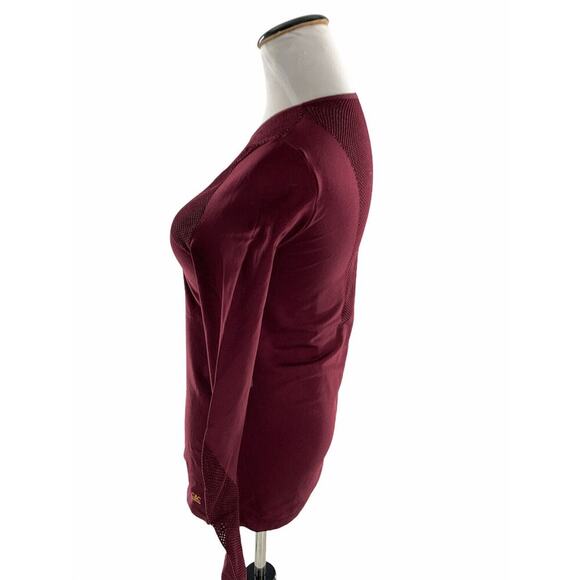 C&C California Women's Pullover Top Shirt Burgundy Long Sleeve Stretch Medium - Picture 2 of 6